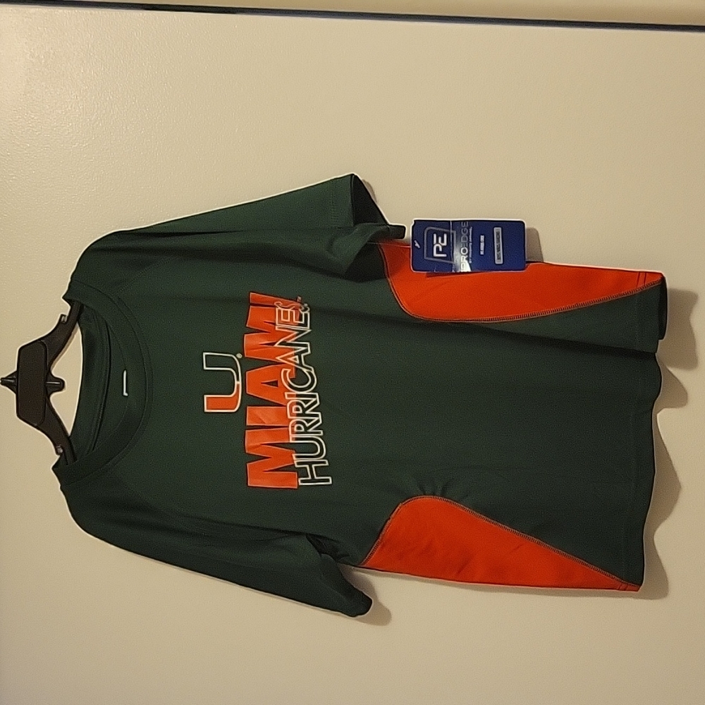 NWT: PROEDGE Univeraity of Miami Hurricanes shirt